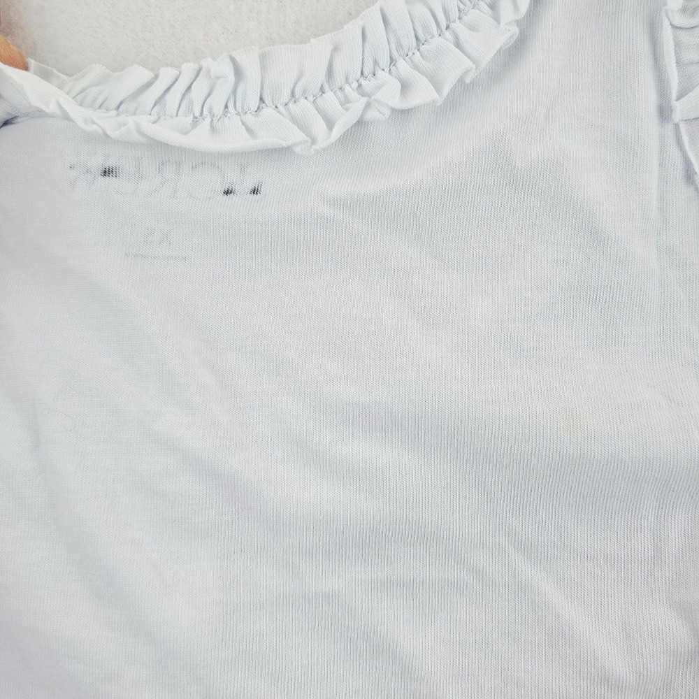 J. Crew Light Blue Ribbed Tank with Ruffle Trim - Picture 8 of 10